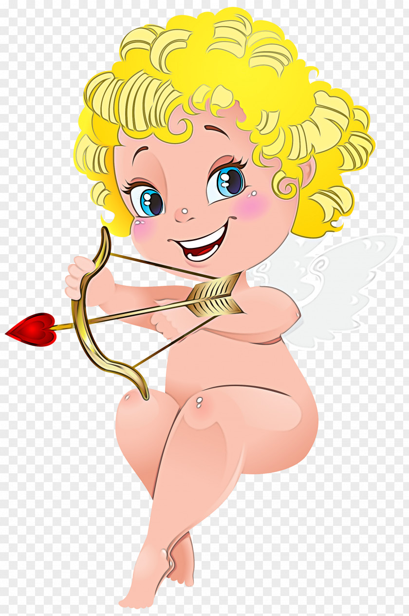 Cartoon Blond Finger Smile Cupid PNG
