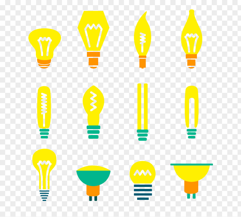 Yellow Light Bulb Incandescent Euclidean Vector PNG