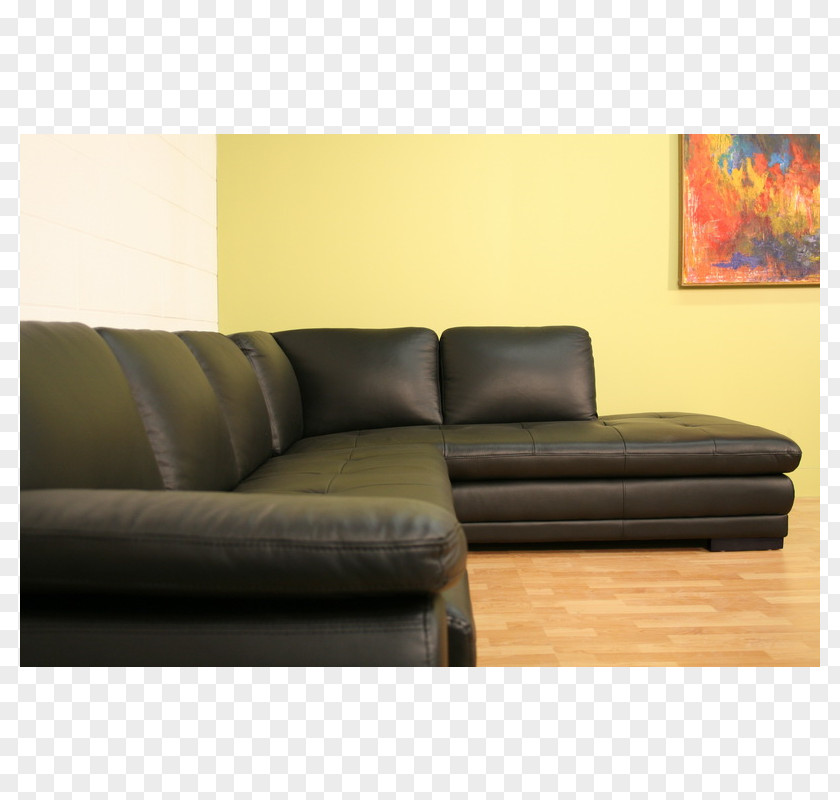 Black Sofa Bed Couch Table Chaise Longue Living Room PNG