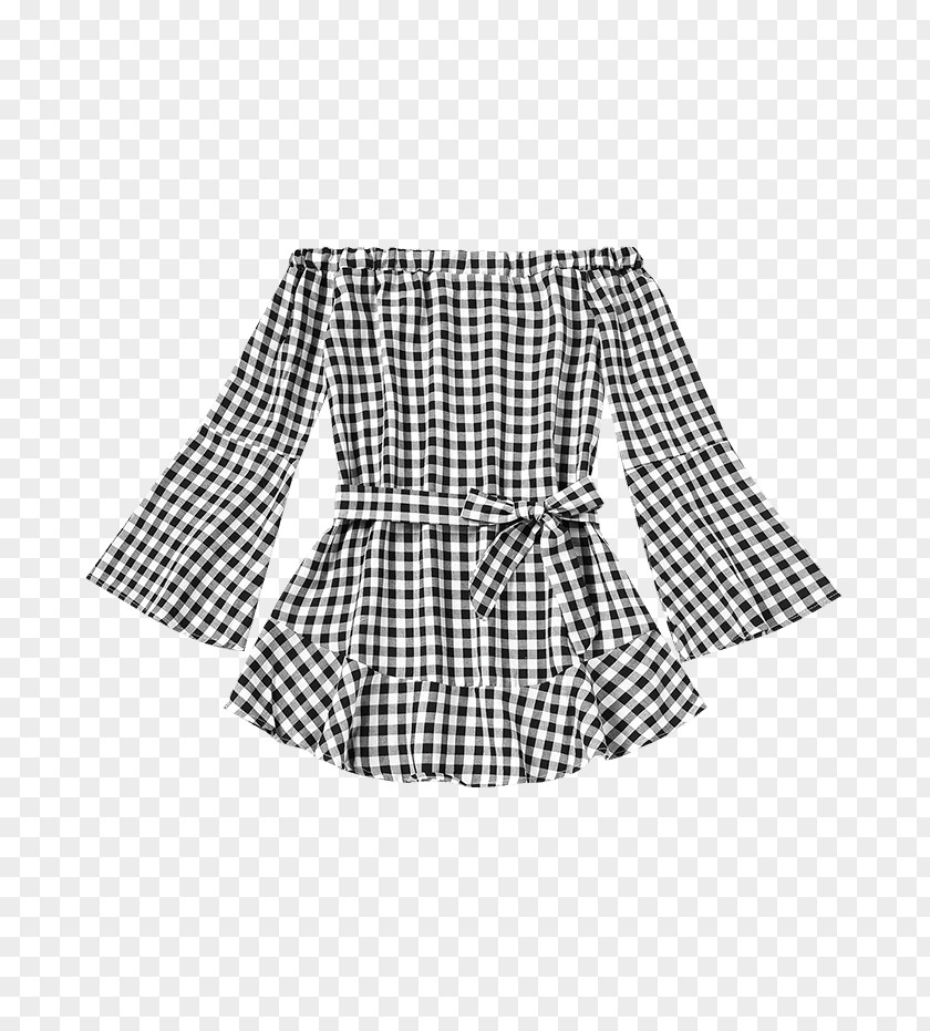 Checkered Jacket T-shirt Dress Sleeve Clothing Blouse PNG