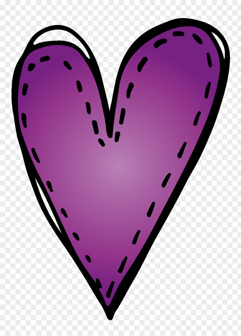 Purple Heart Valentine's Day Clip Art PNG