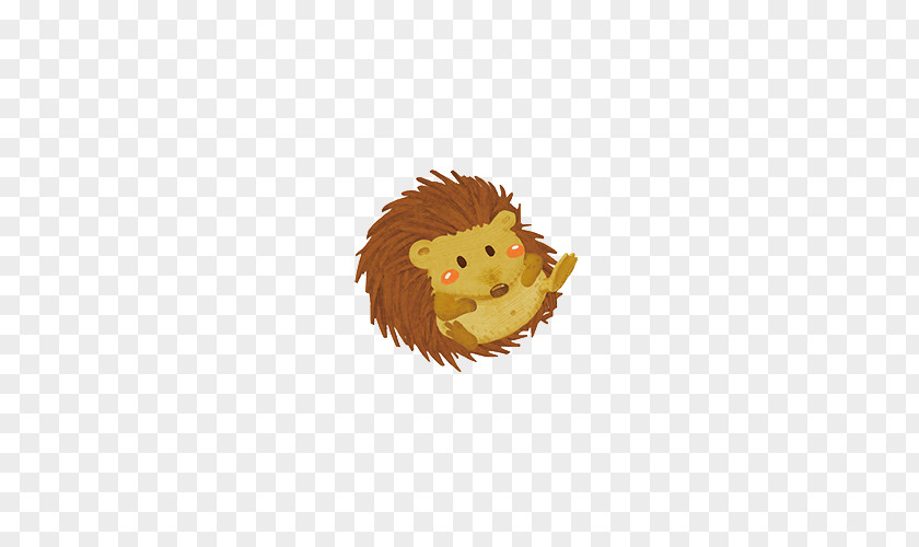 Small Fresh Simple Hand-drawn Cute Chubby Hedgehog PNG