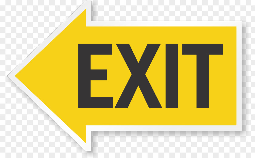 Arrow Logo Exit Sign Signage PNG