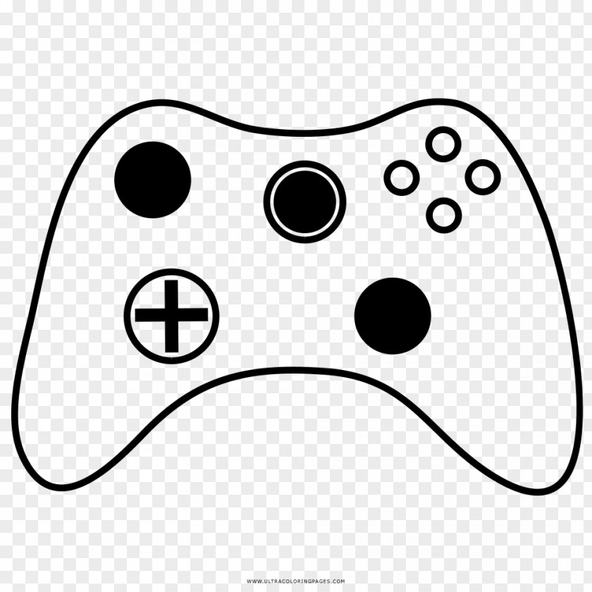 Black & White Game Controllers Video Coloring Book Drawing PNG