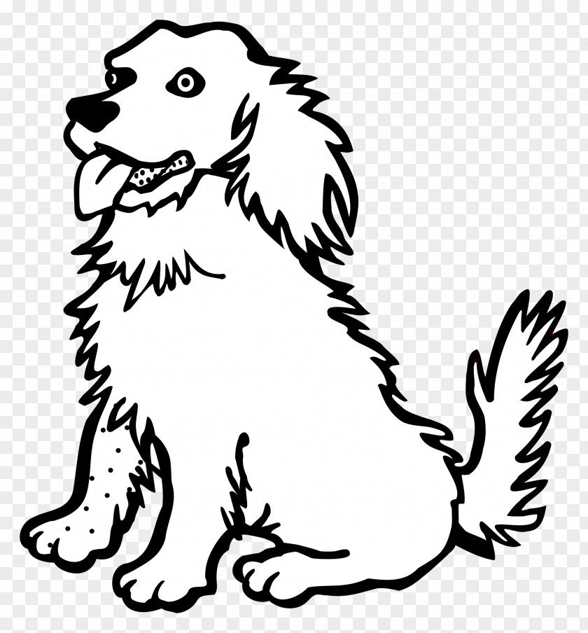 Dog Cartoon Golden Retriever Line Art Drawing Puppy Clip PNG