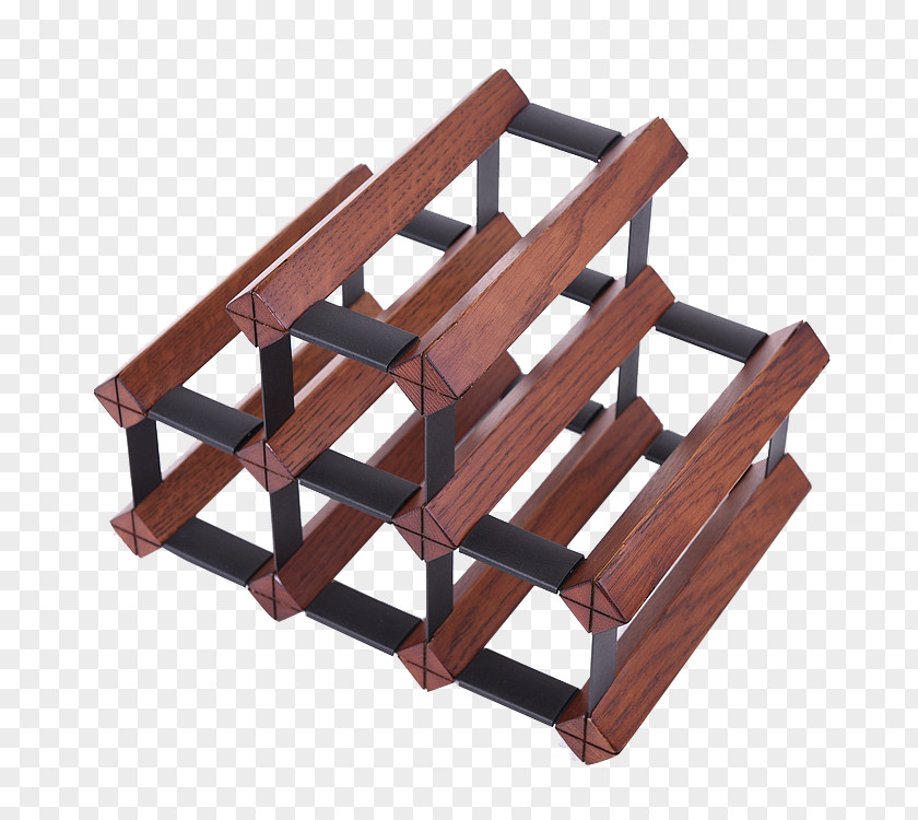 Red Wine Display Rack Stand PNG