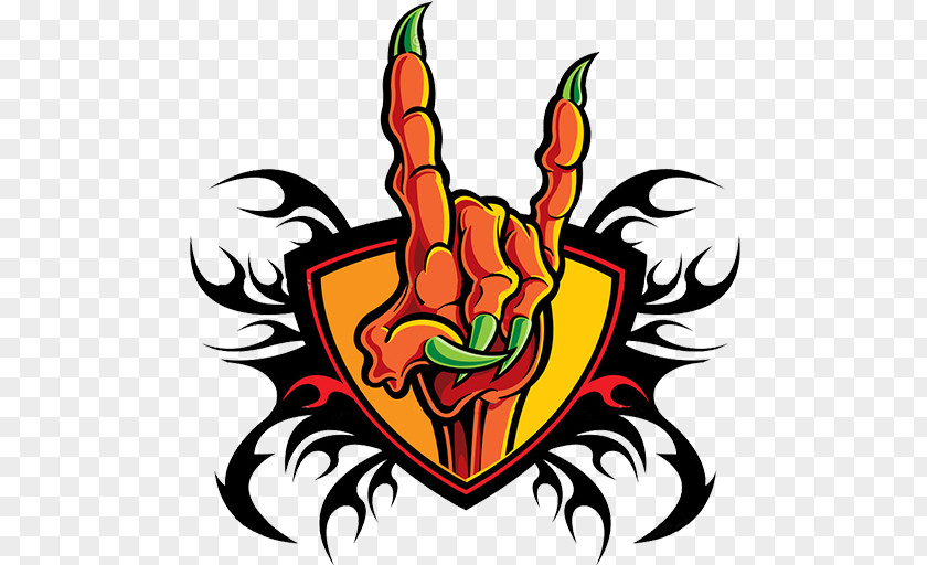 Rock Sign Of The Horns And Roll PNG