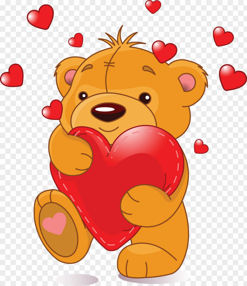 Teddy Bear Valentine's Day Heart PNG bear , hug clipart PNG