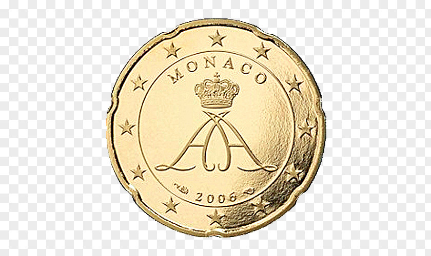 20 Cent Euro Coin Monégasque Coins 1 10 PNG