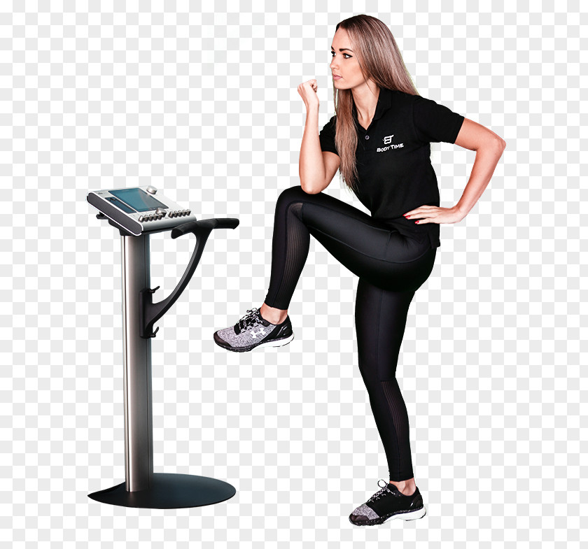 Fitness Woman Physical Exercise Machine Electrical Muscle Stimulation PNG