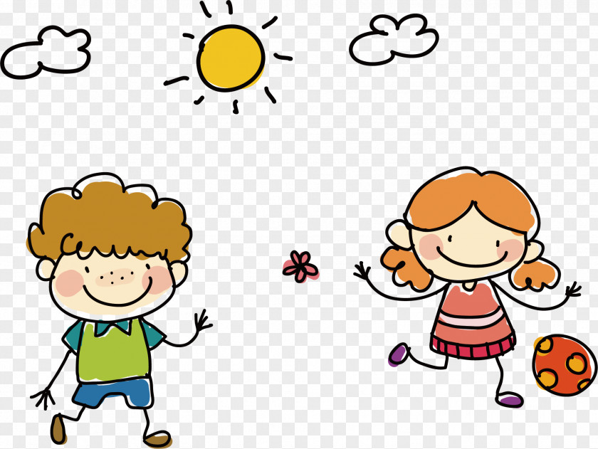 Cartoon Friends Child Drawing Clip Art PNG