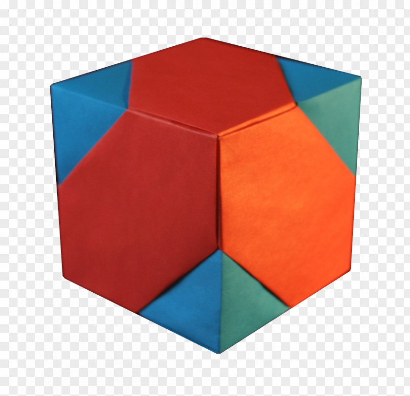 Cube Paper Modular Origami Pattern PNG