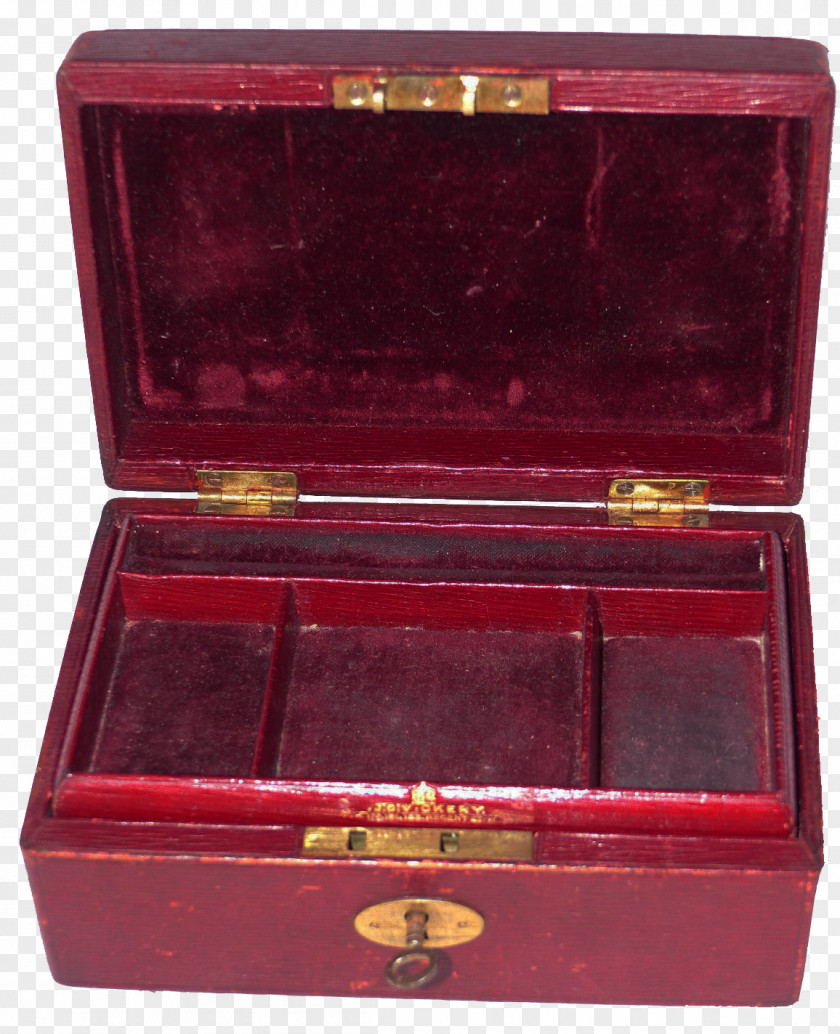 Leather Vintage Box Casket Antique Jewellery PNG