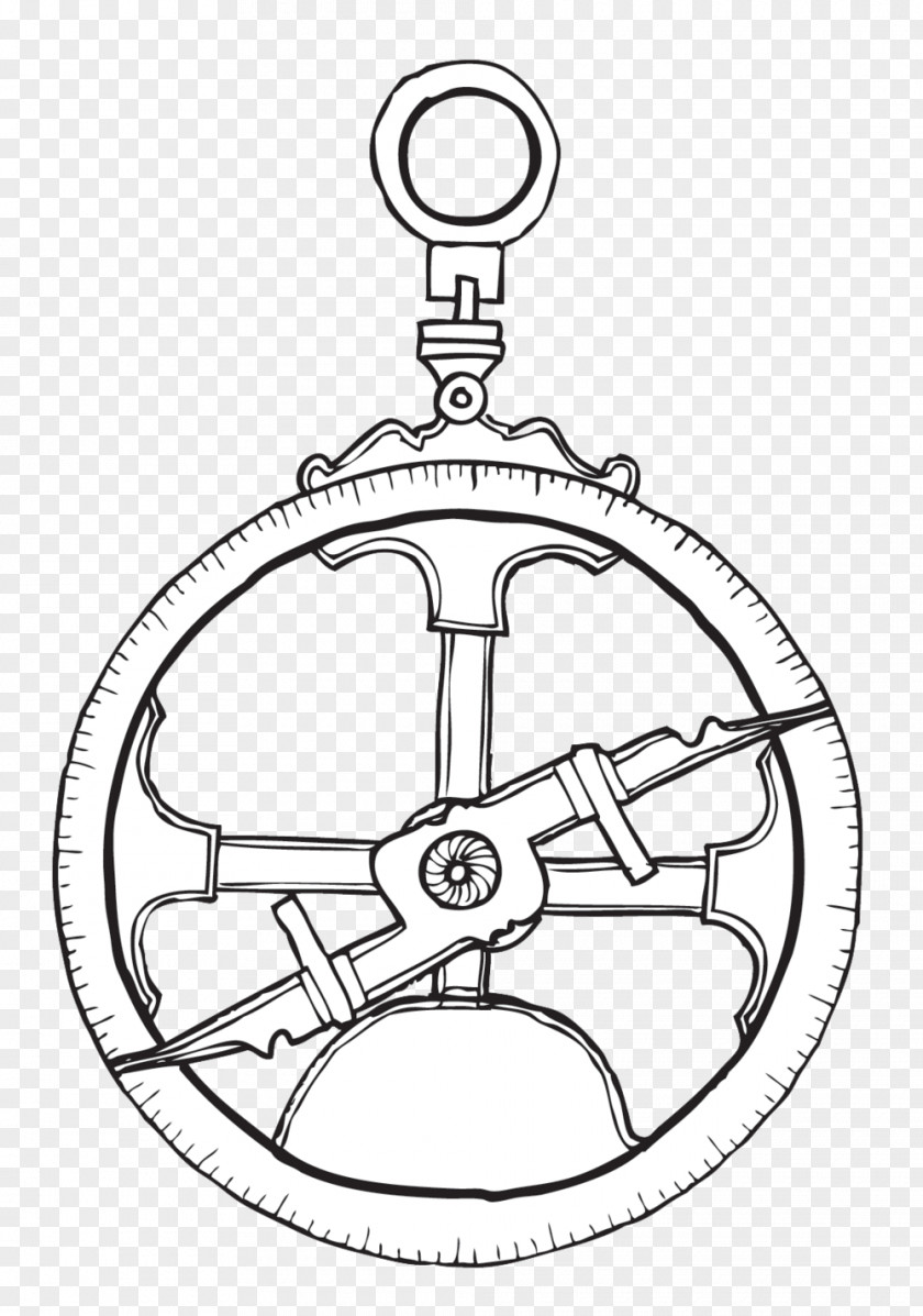 Astrolabe Banner Line Art Drawing Clip Illustration PNG