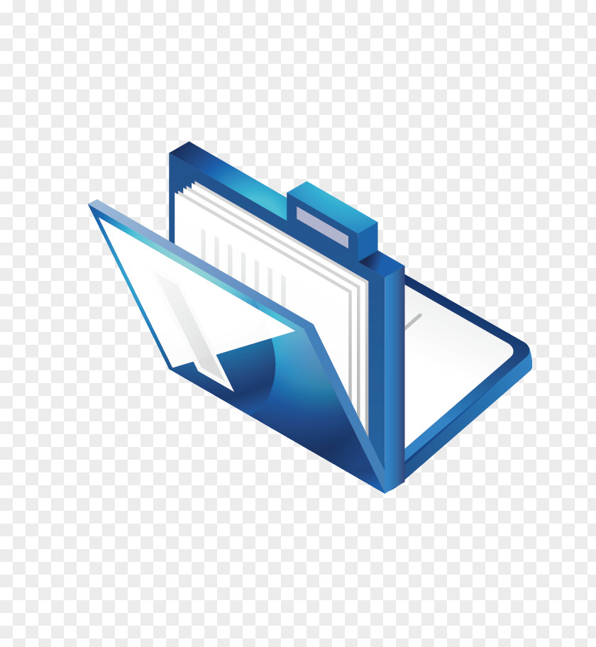 Cartoon Blue Folder Directory Clip Art PNG