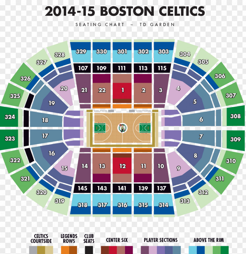 Map TD Garden Boston Celtics Bruins Aircraft Seat Seating Plan PNG