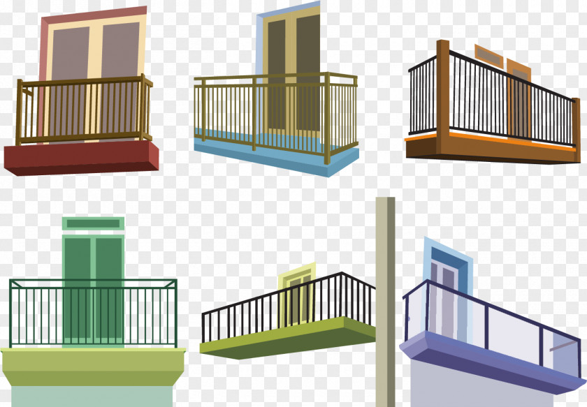 Vector Little Balcony Perspective PNG
