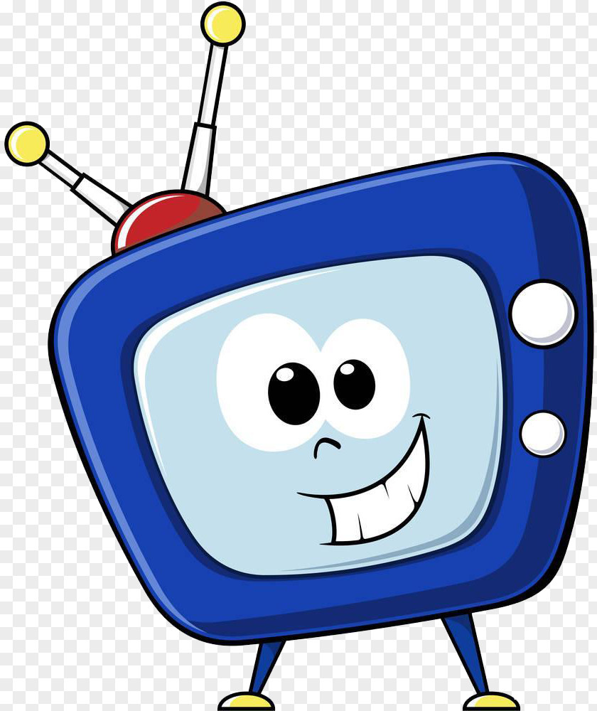 Blue Cartoon TV Screen Student Homework School Writer Classroom PNG
