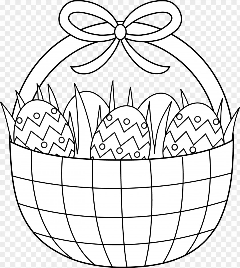 Easter Bunny Basket Coloring Book Egg PNG