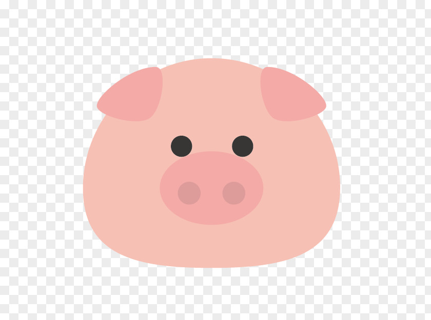 Pig Cartoon Pink M Snout PNG