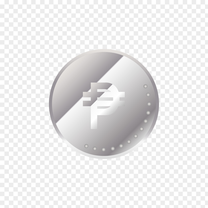 Silver Corner Coin Icon PNG