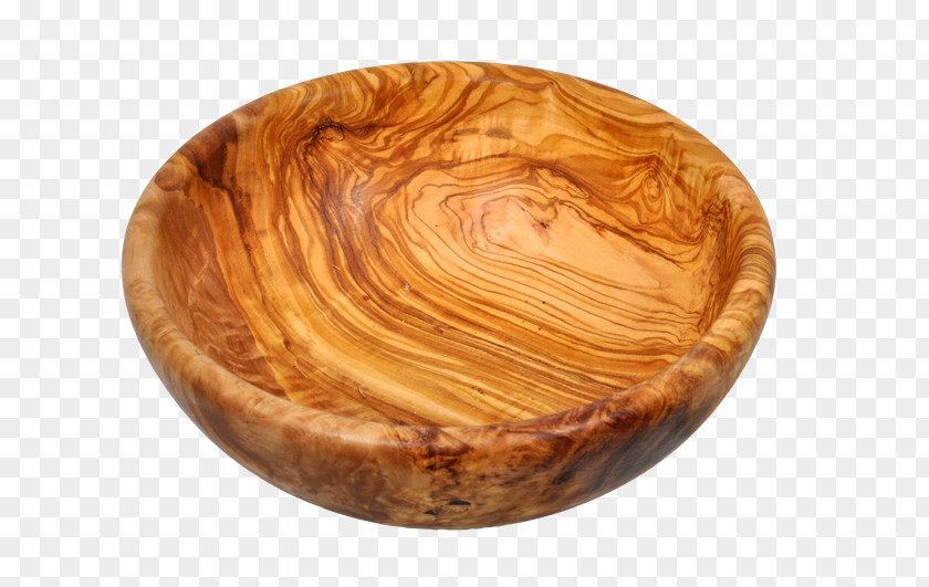 Wood Bowl Olive Salad Baguette PNG