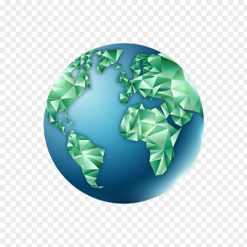 Vector Flash Earth Globe Polygon World Map PNG