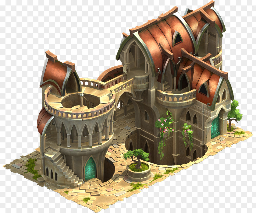 Castle Landscape Cartoon PNG