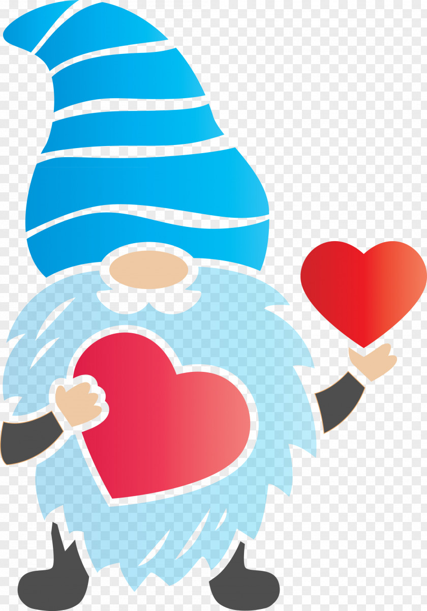 Gnome Loving Red Heart PNG