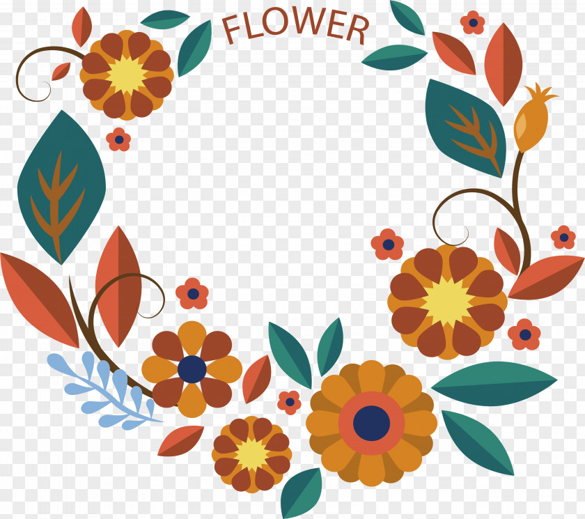 Romantic Flower Decoration Box Floral Design Clip Art PNG