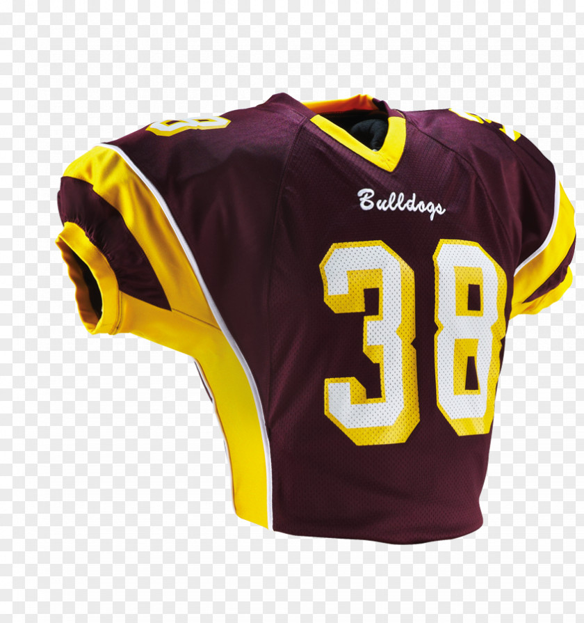 Junior Varsity Team Sports Fan Jersey Protective Gear In Yellow PNG