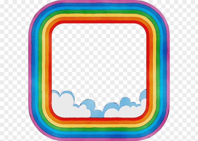 Rectangle Picture Frames Rainbow Line PNG