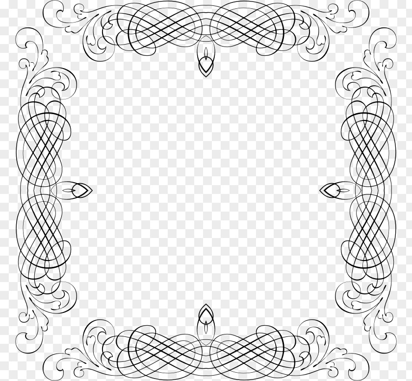 Line Frame Art Watercolor Painting Clip PNG