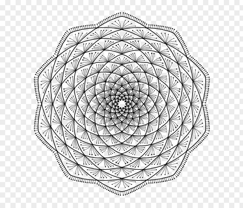 Line Mandala Geometry PNG