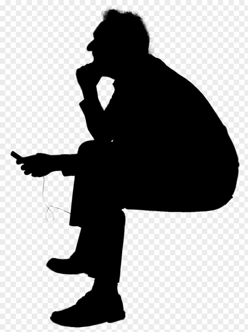 Man Silhouette Illustration Person Chair PNG