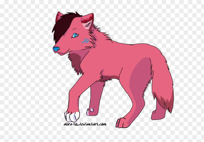 Pink Wolf Animation Dog Cat Mustang Animal Mammal PNG