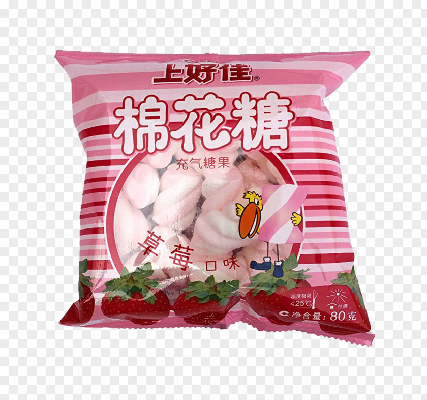 Shanghao Good Cotton Candy Strawberry Taste Food Sugar Snack PNG