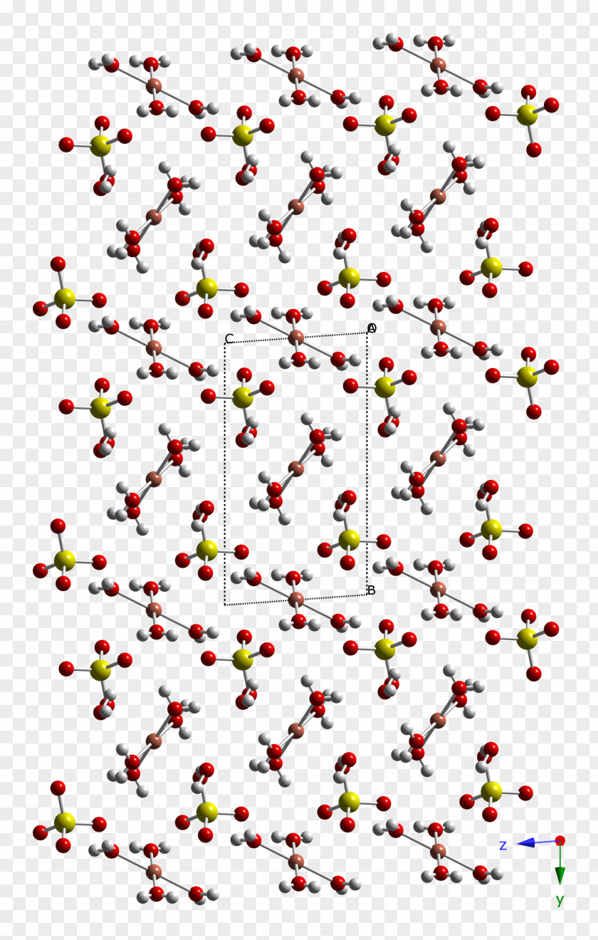 Crystal Ball Copper(II) Sulfate Structure PNG
