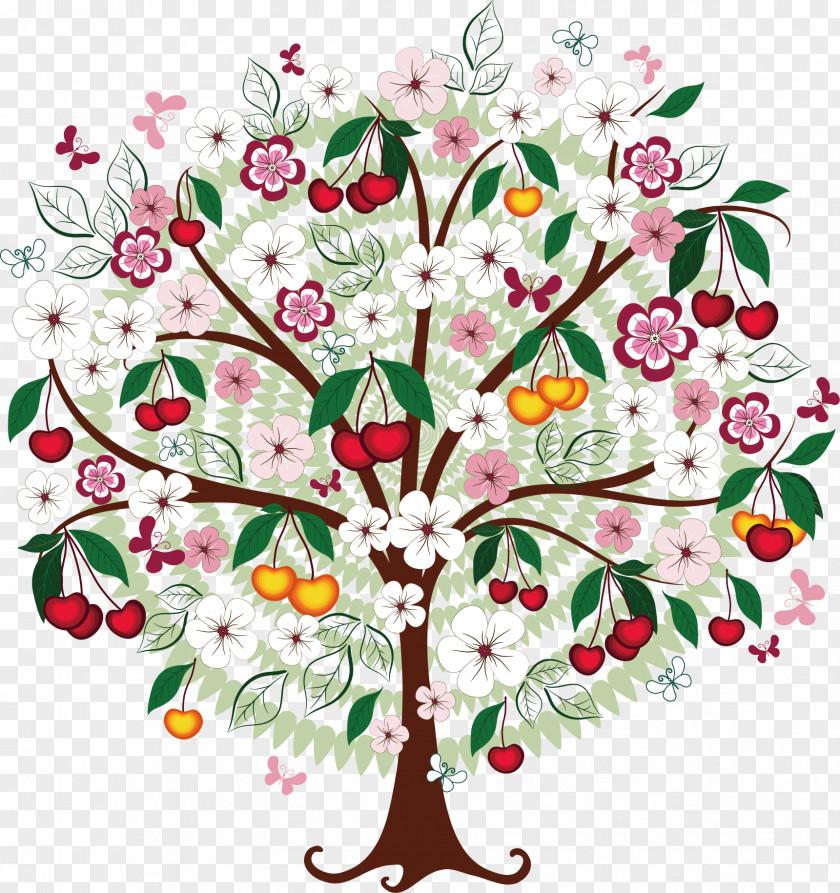 Cherry Tree Drawing Royalty-free Clip Art PNG