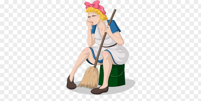 Fatigue Women Cartoon Illustration PNG