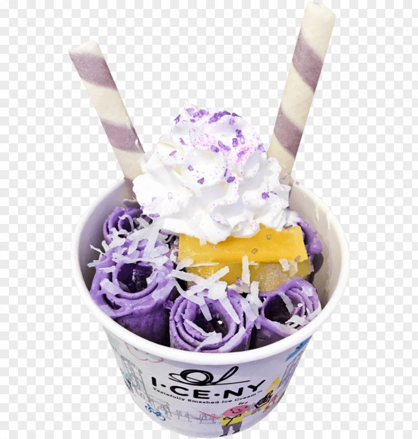 Ice Cream Sundae Stir-fried Ube Halaya PNG