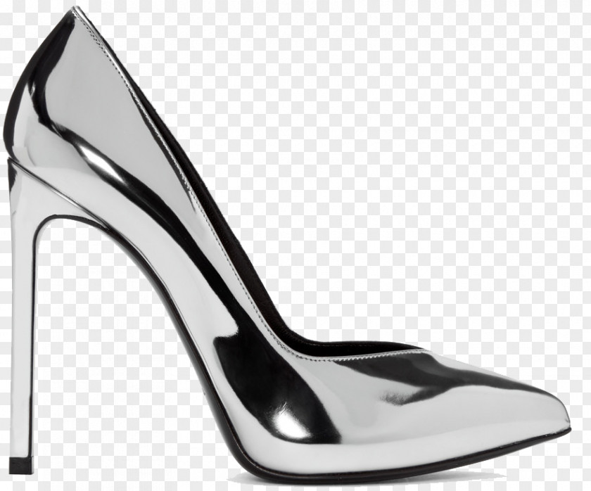 Silver High Heels High-heeled Footwear Stiletto Heel Court Shoe Boot PNG