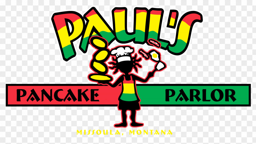 Pancake Paul's Parlor Logo Illustration Clip Art PNG