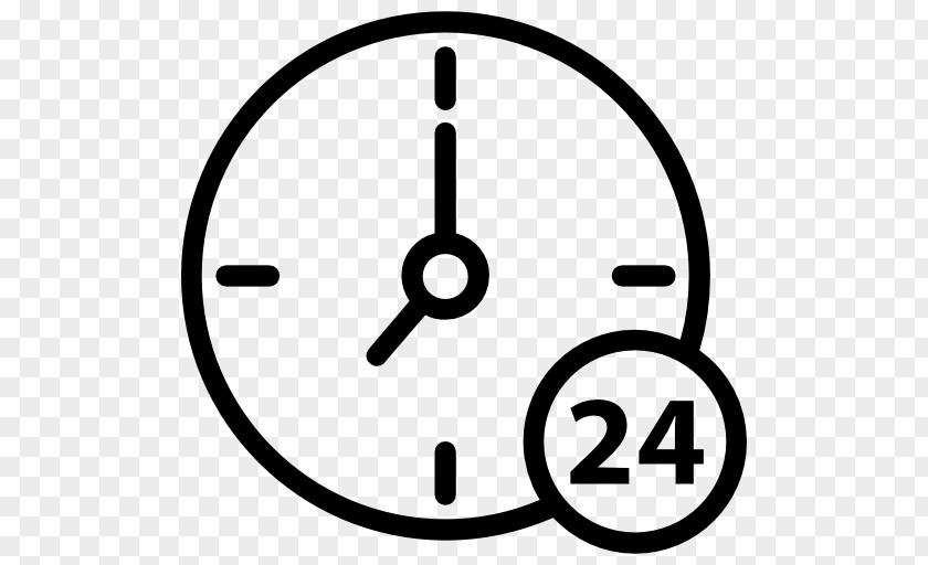 24 HOURS Digital Clock PNG