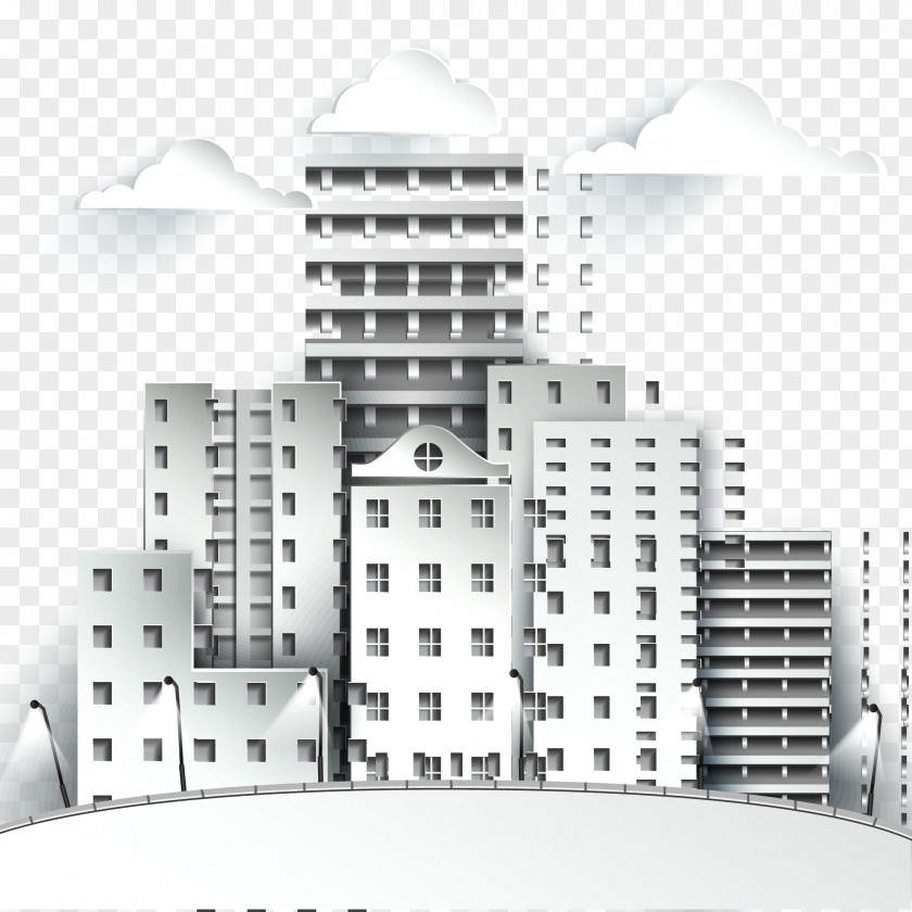 City ​​building Architecture Silhouette Facade PNG