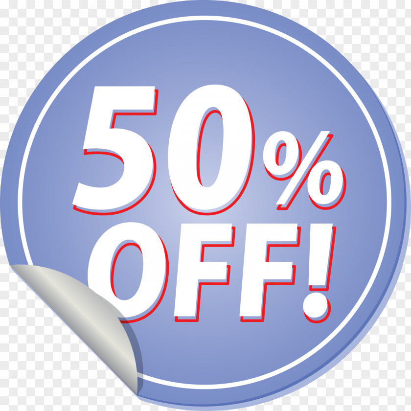 Discount Tag With 50% Off Label PNG