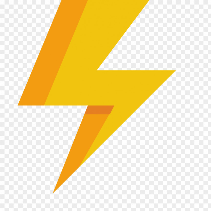 Lightning Triangle Text Brand PNG