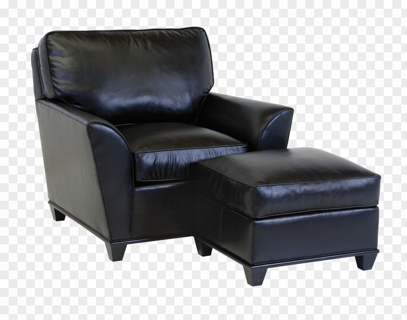 Ottoman Club Chair Furniture Wing Foot Rests PNG