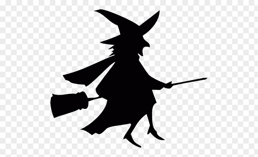 Witch Witchcraft Broom Silhouette PNG