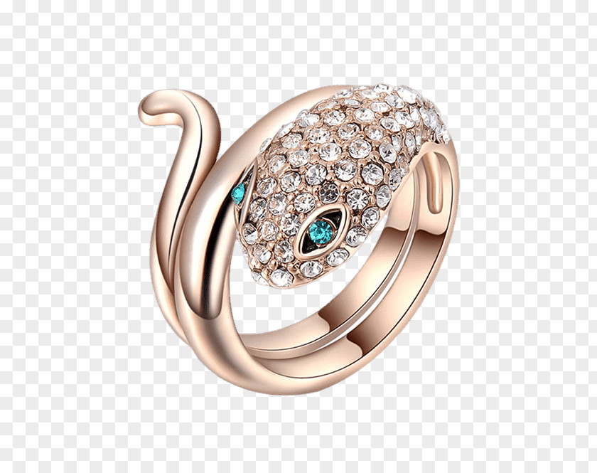 Crystal Bling Ring Snakes Wedding Jewellery Gold PNG